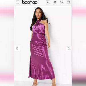 Boohoo Satin Dress
